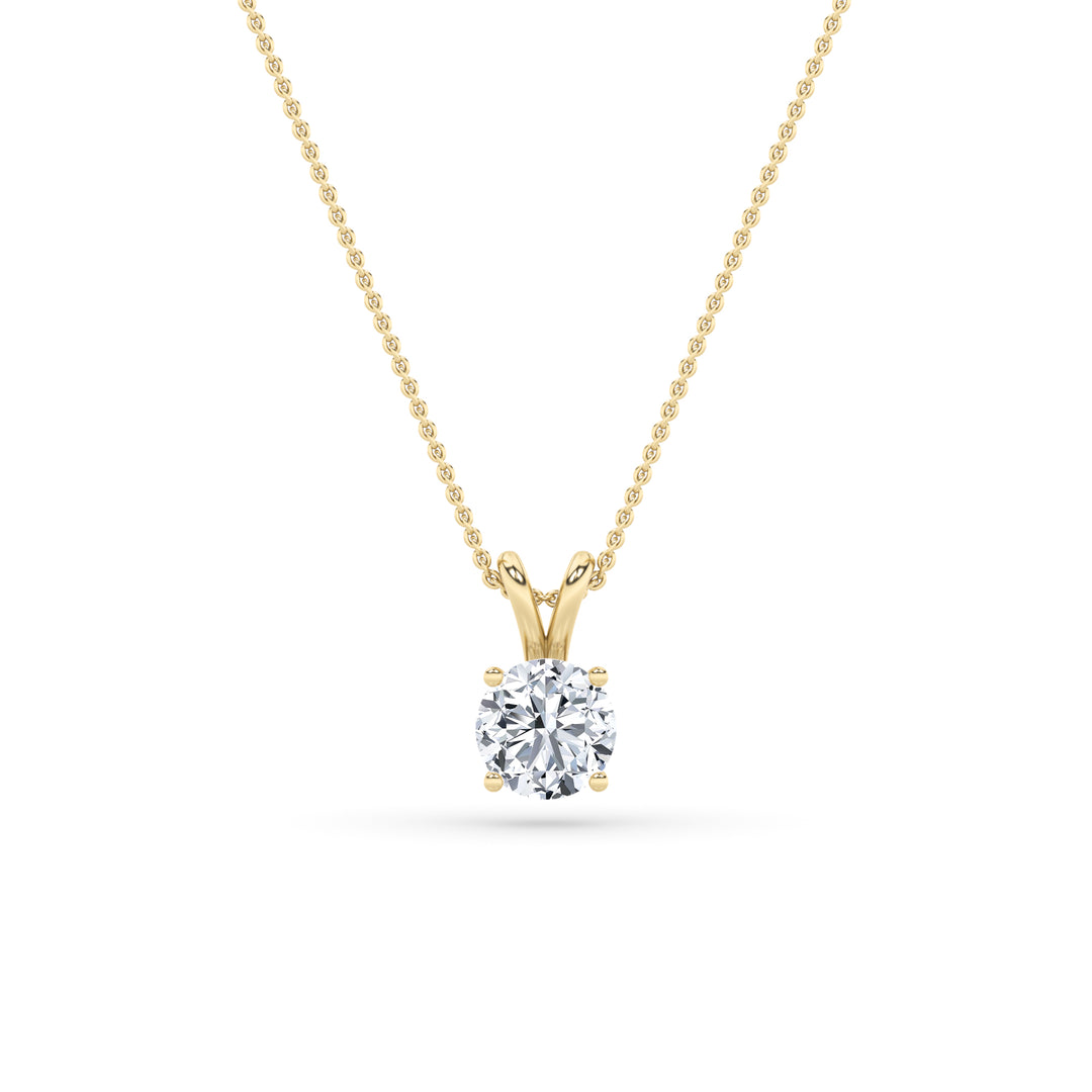14K Yellow Gold 1ctw Lab Diamond Pendant