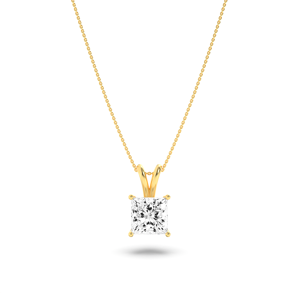14K Yellow Gold 2ctw Lab Diamond Pendant