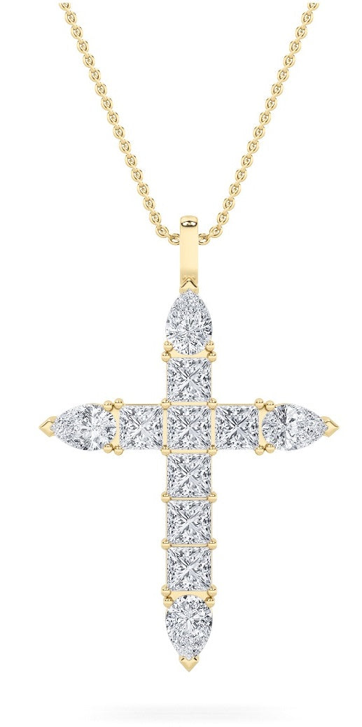 14K Yellow Gold 3.5ctw Lab Diamond Pendant