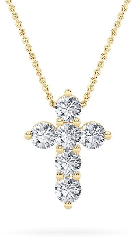 14K Yellow Gold Lab Diamond Pendant 1.5ctw