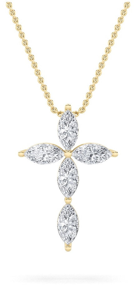 14K Yellow Gold Lab Diamond Pendant 1.5ctw