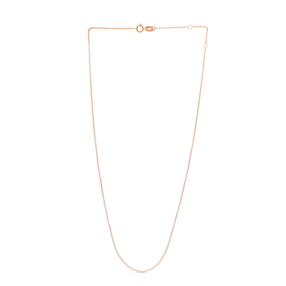 14K Gold 0.97mm Double Extendable Cable Chain