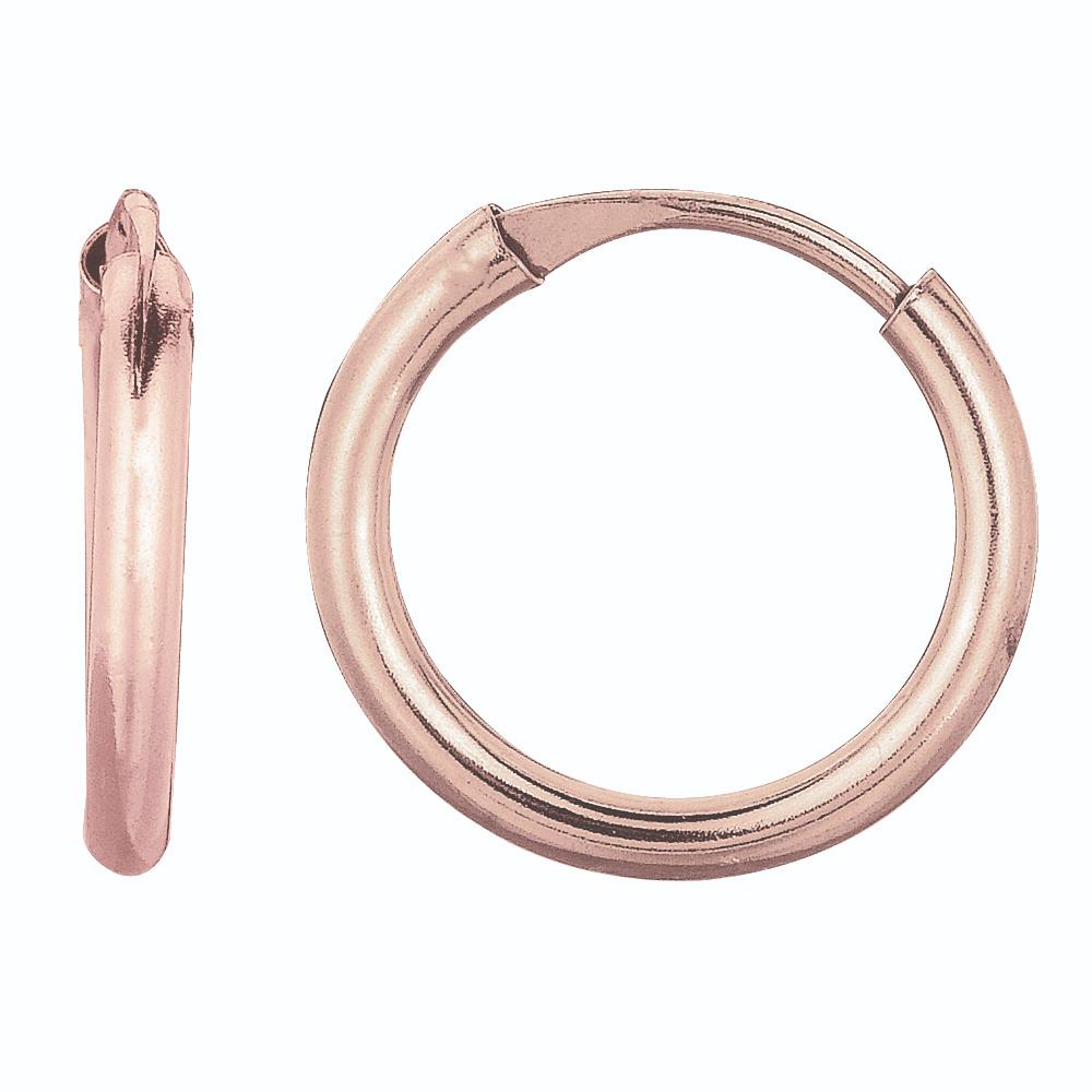 14K Gold 1x10mm Endless Hoops