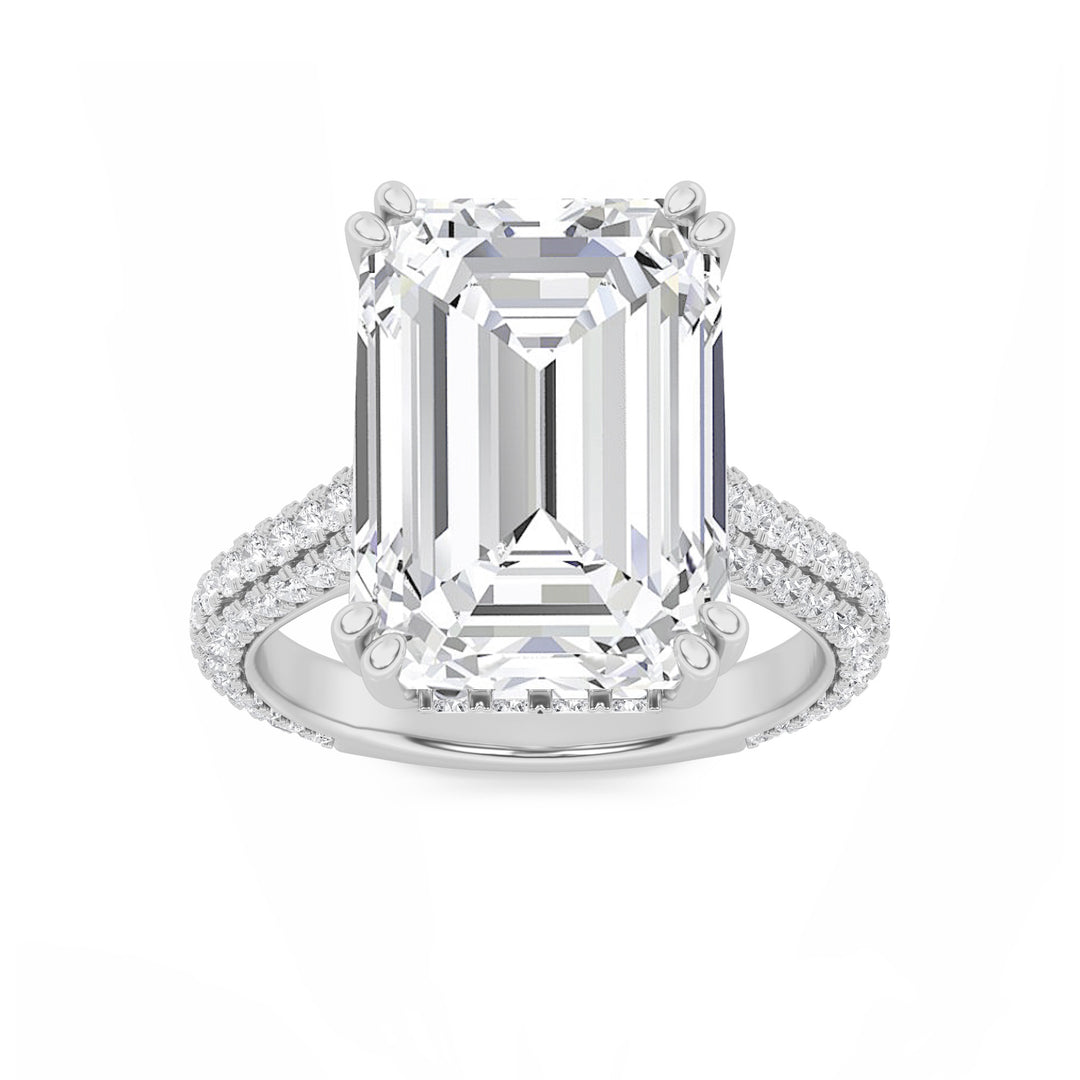 14K White Gold 7.9ctw Lab Diamond Ring Sz 7