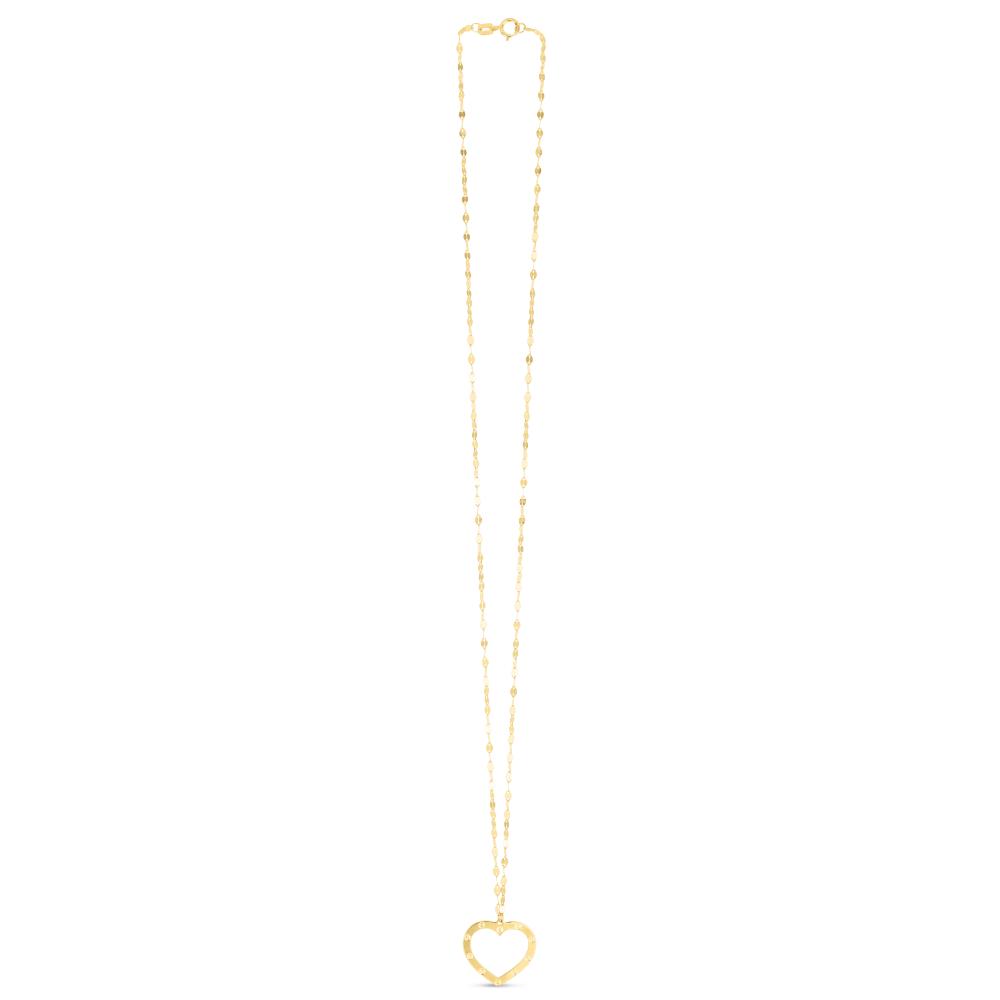 14K Reversible Heart Necklace