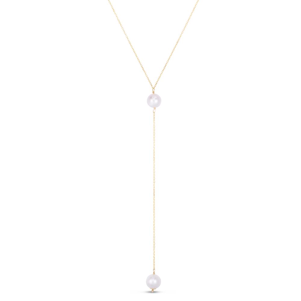 14K Pearl Drop Y-Necklace