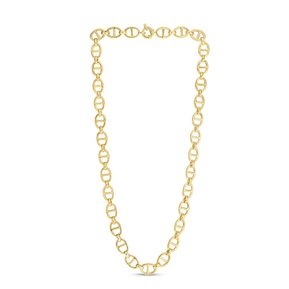 14K Gold 8.8mm Mariner Chain Necklace