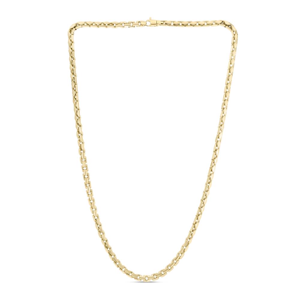 14K 5mm Mens Fancy Box Chain