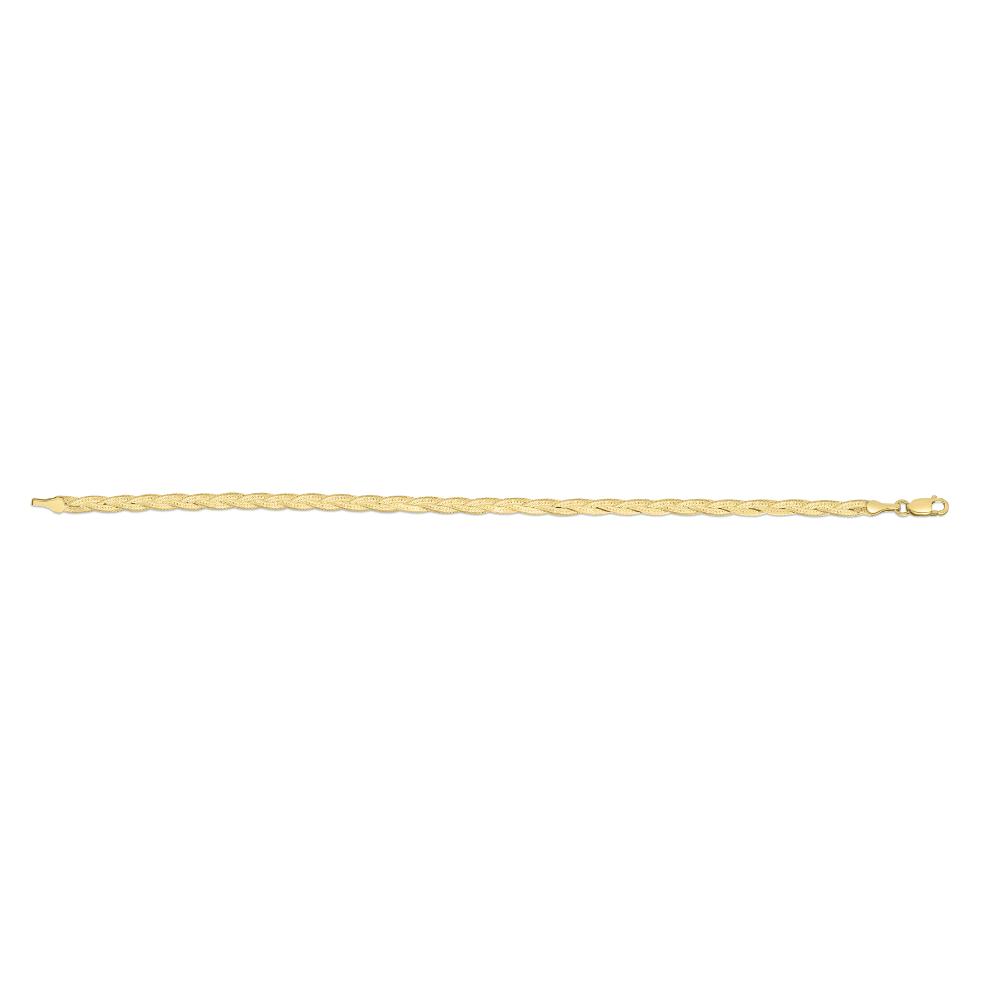 14K Braided Herringbone Bracelet