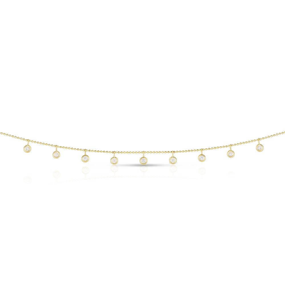 14K Gold .50ct Dangling Diamonds Necklace