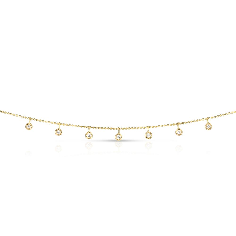 14K Gold .25ct Dangling Diamonds Necklace