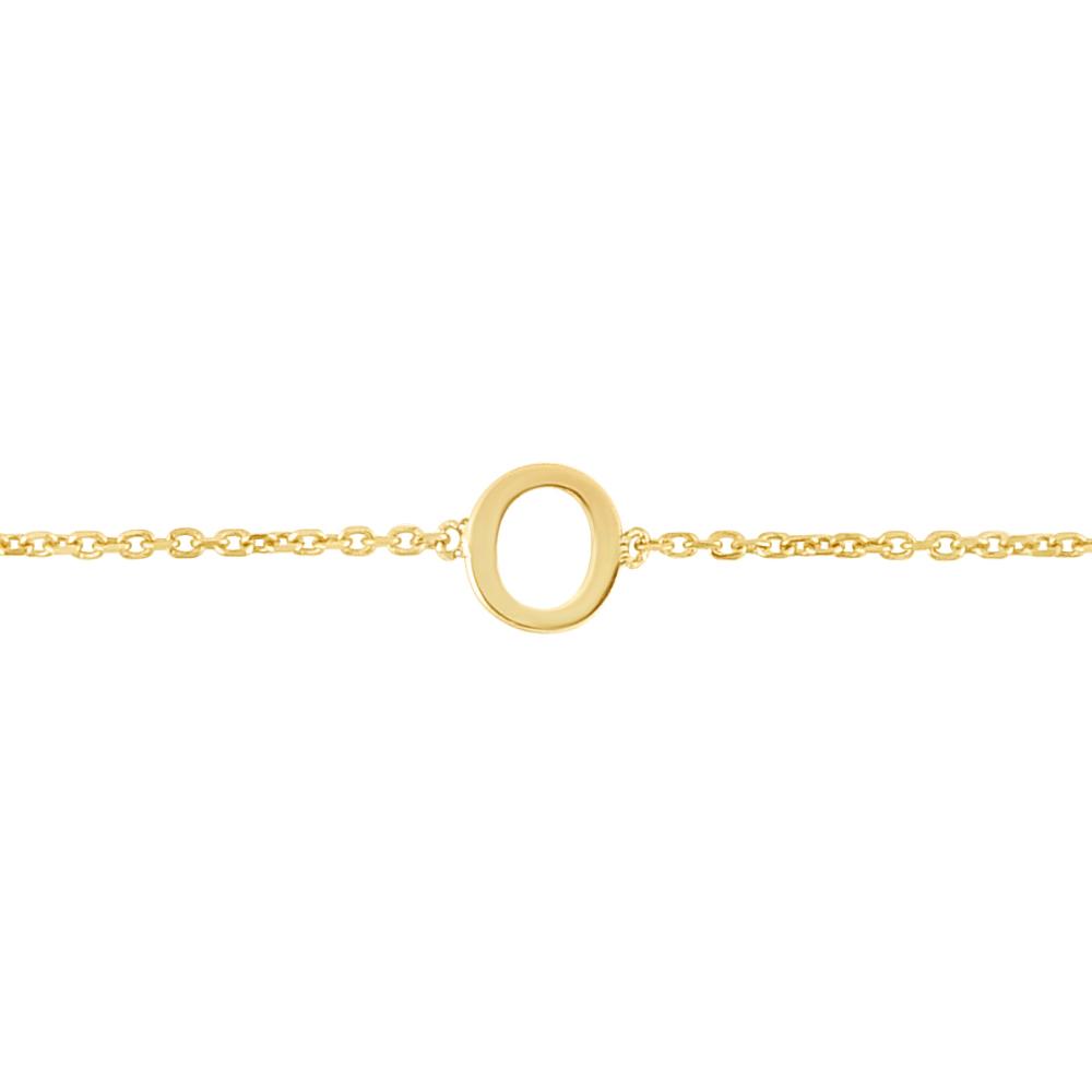 14K Mini Initial O Necklace