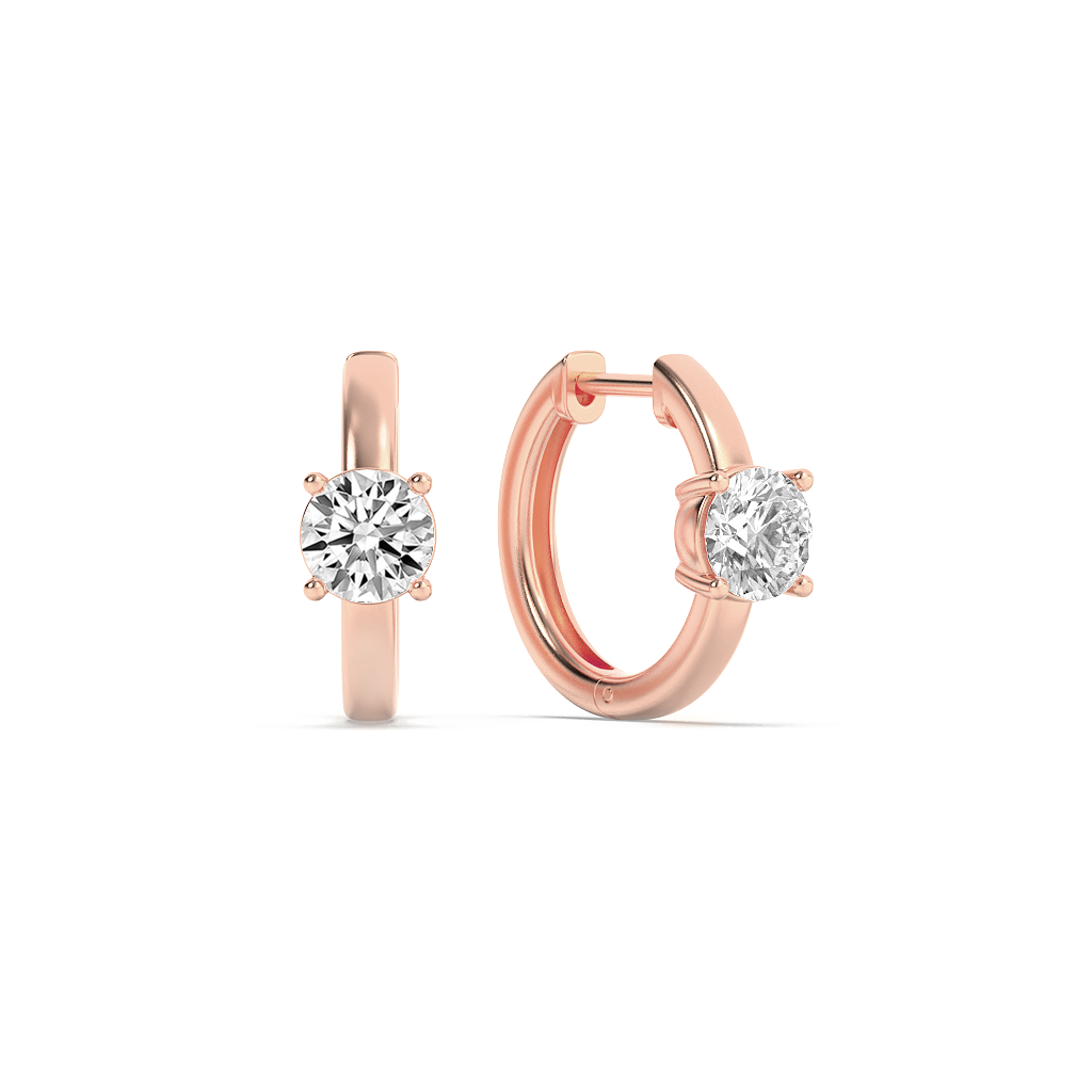 14K Rose Gold 1.5ctw Lab Diamond Stud Earrings
