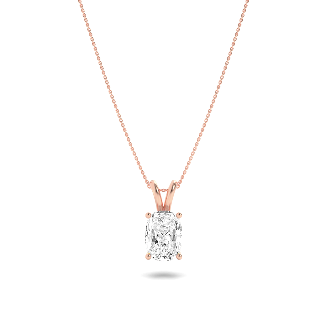 14K Rose Gold 2ctw Lab Diamond Pendant