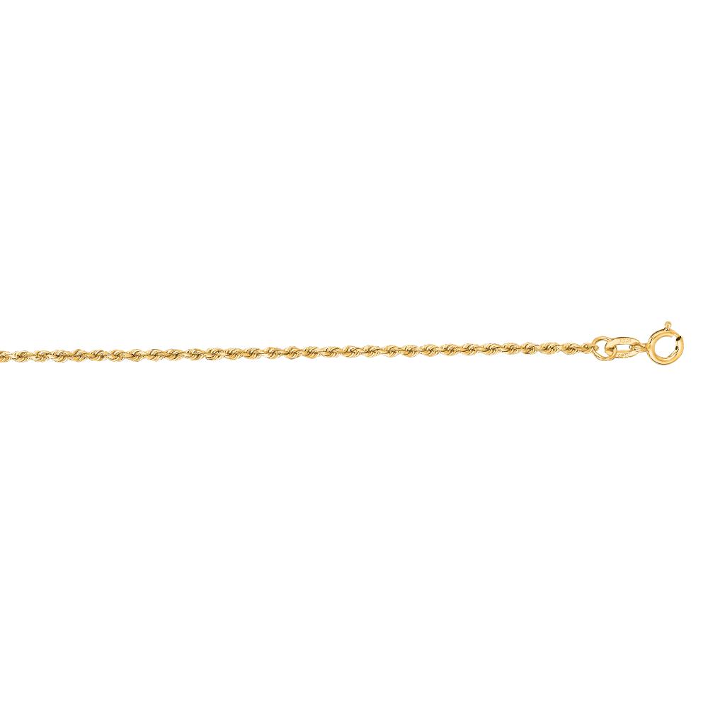 14K Gold 1.4mm Diamond Cut Royal Rope Chain