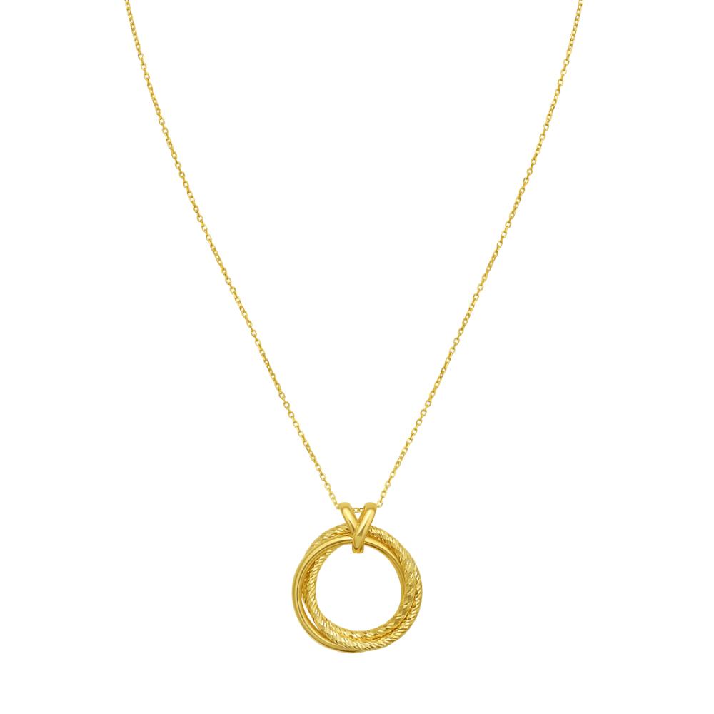 14K Interlocking DC Trinity Necklace