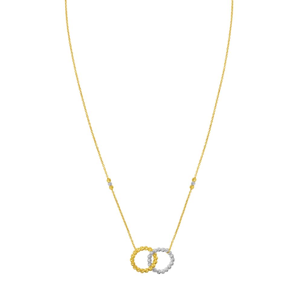 14K TT Interlocking Necklace
