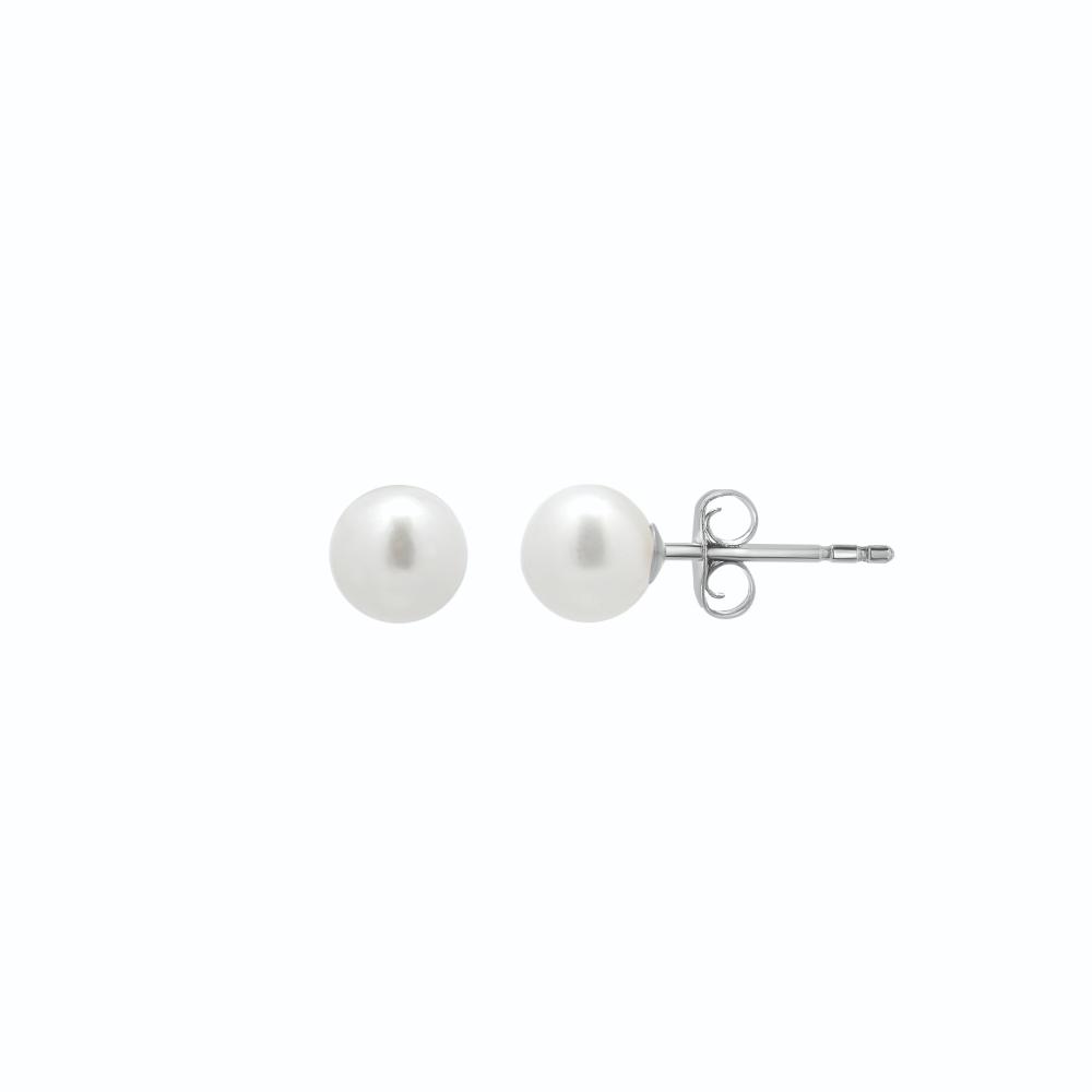 14K Gold 4MM Pearl Stud Earring