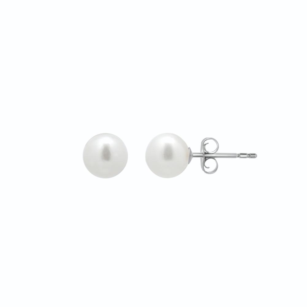 14K Gold 5MM Pearl Stud Earring
