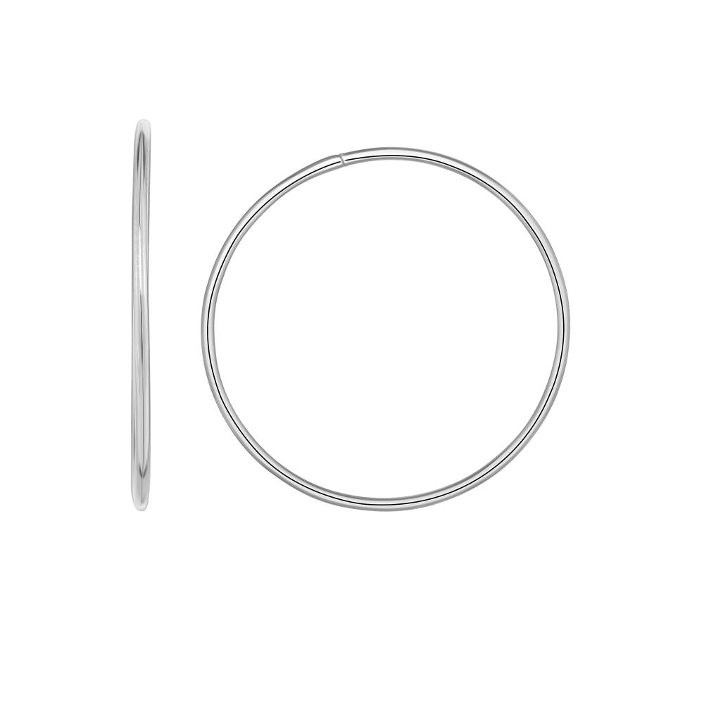 14K Gold 1.2x30mm Endless Hoops
