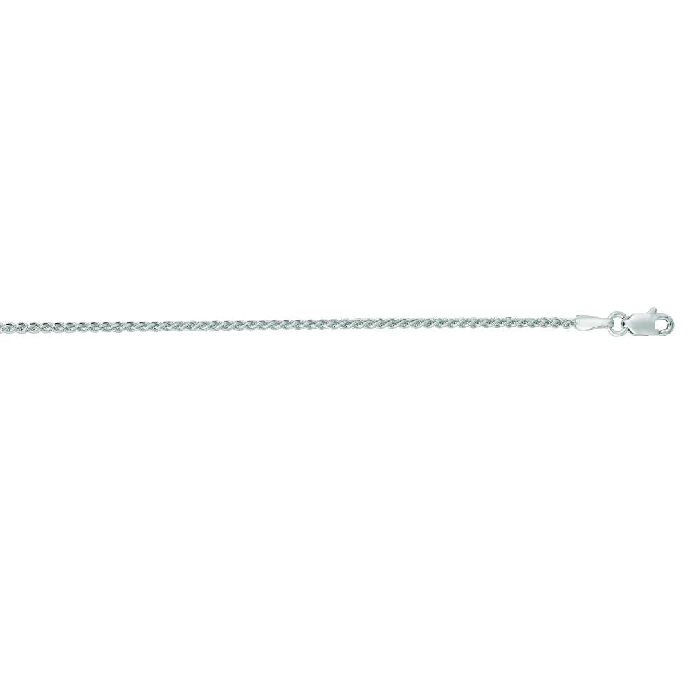 14K Gold 1.5mm Round Wheat Chain