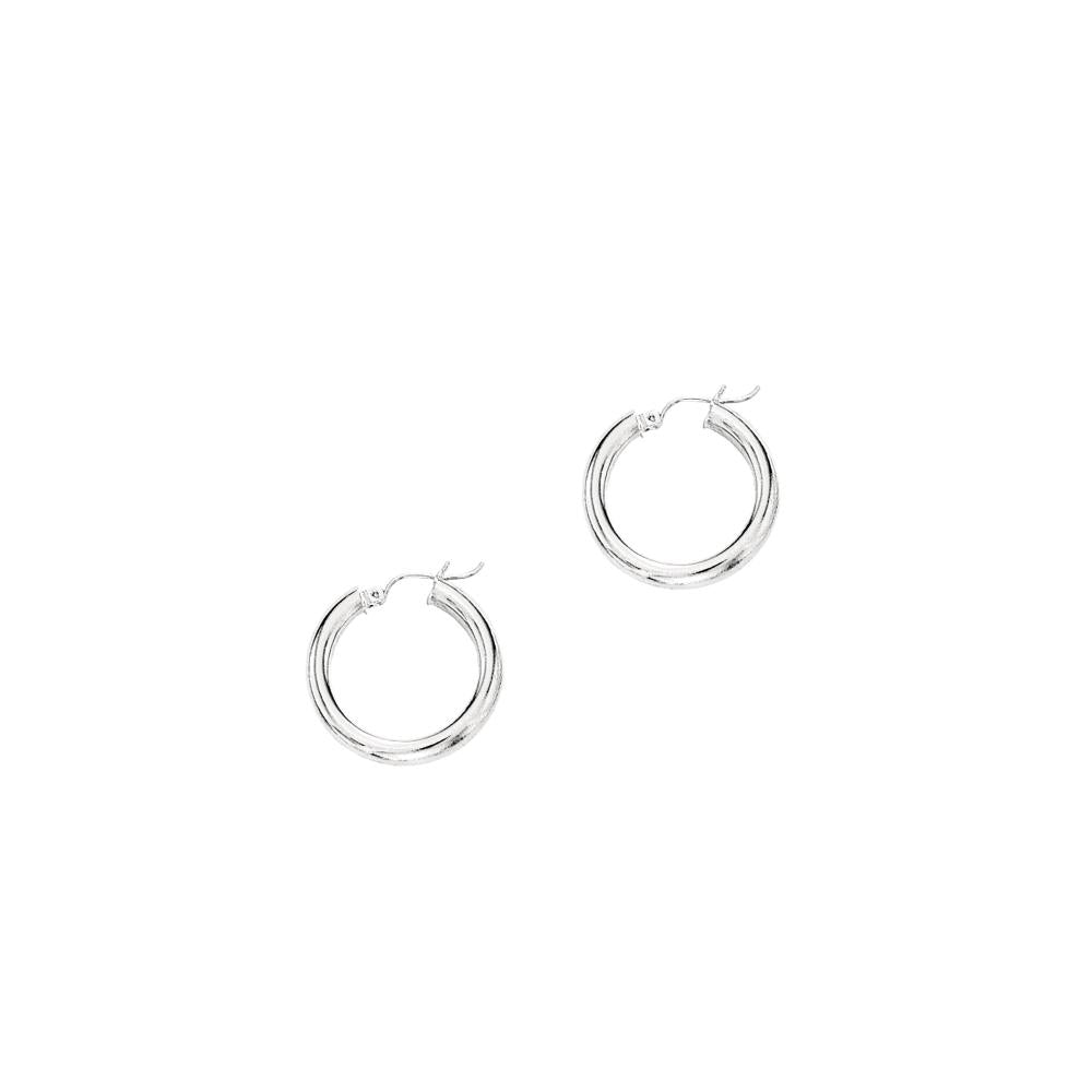 14K Gold 4x25mm Hoops